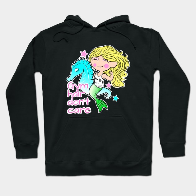 Gym Hair Hoodie by TimAddisonArt